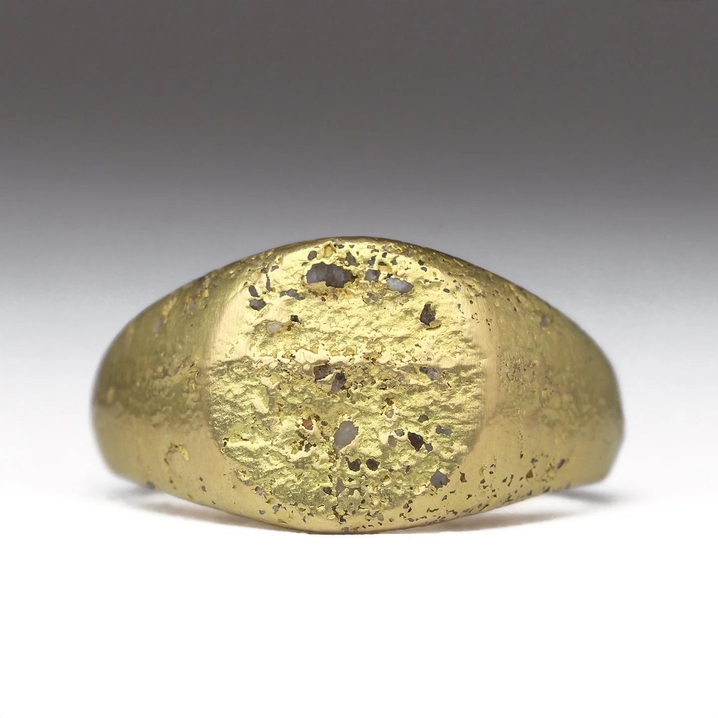 12mm Sandcast Signet Ring - Image 6