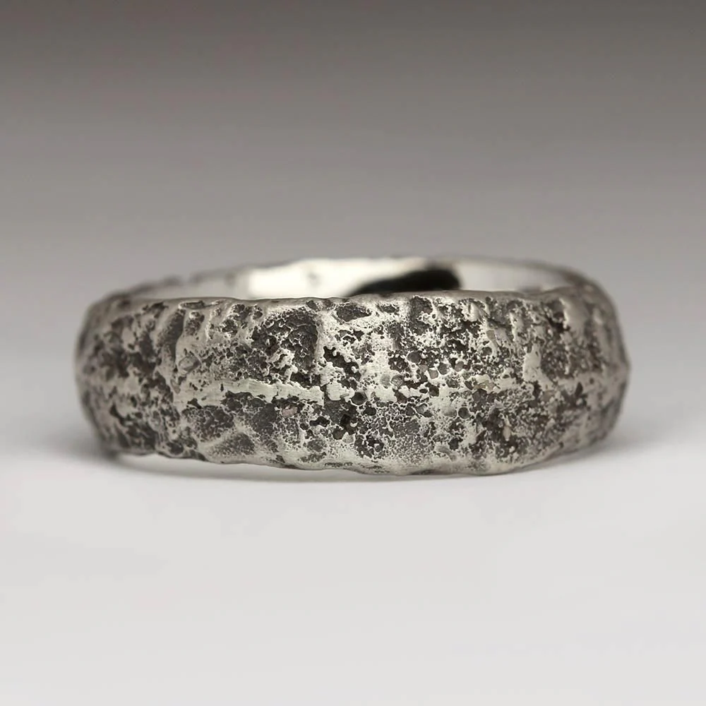 8mm Extra Texture Sandcast Ring - Image 3