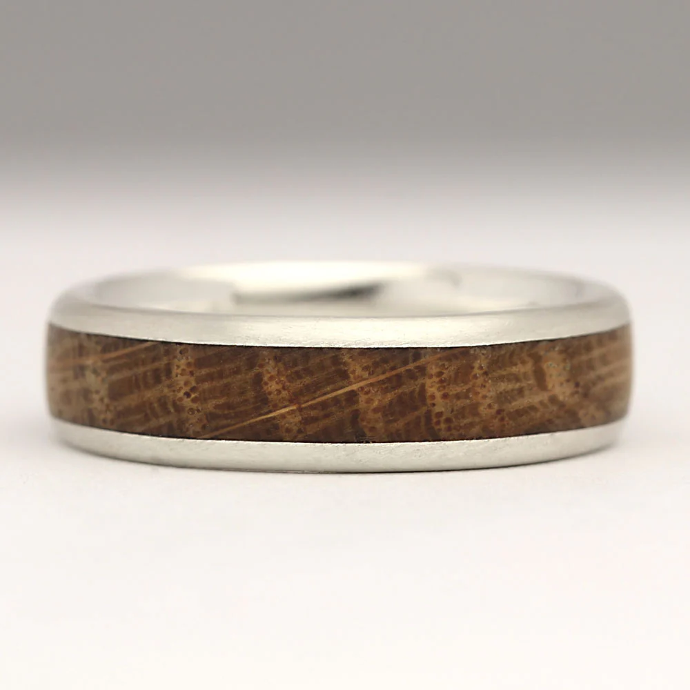 R55 6mm Comfort Wood Inlay Ring - Image 5
