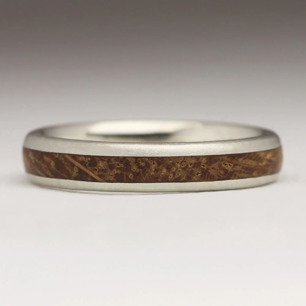 R55 4mm Comfort Wood Inlay Ring - Image 5